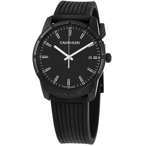 Calvin Klein Swiss Made Quartz Black Dial Men's Watch